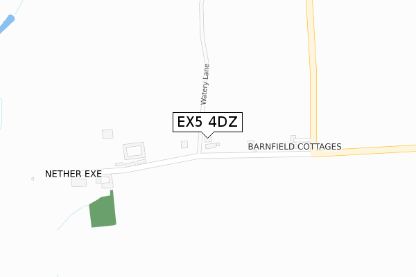 EX5 4DZ map - large scale - OS Open Zoomstack (Ordnance Survey)