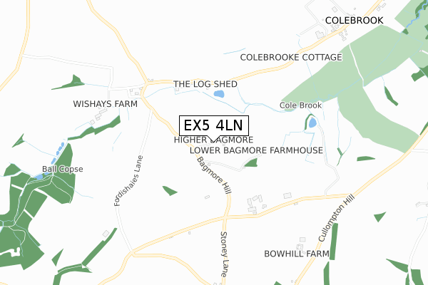 EX5 4LN map - small scale - OS Open Zoomstack (Ordnance Survey) EX5 4LN map - small scale - OS Open Zoomstack (Ordnance Survey)
