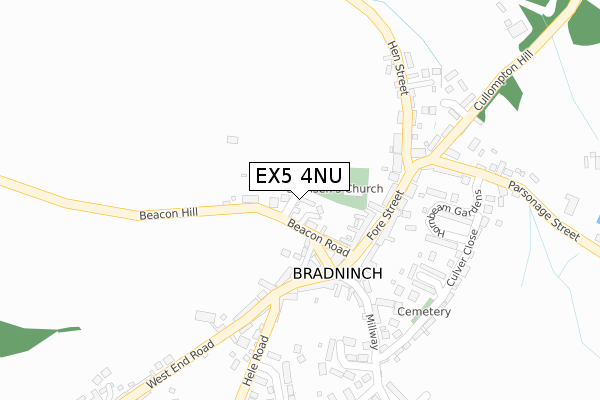 EX5 4NU map - large scale - OS Open Zoomstack (Ordnance Survey) EX5 4NU map - large scale - OS Open Zoomstack (Ordnance Survey)