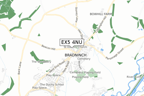 EX5 4NU map - small scale - OS Open Zoomstack (Ordnance Survey) EX5 4NU map - small scale - OS Open Zoomstack (Ordnance Survey)