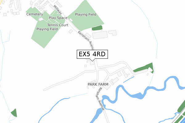 EX5 4RD map - large scale - OS Open Zoomstack (Ordnance Survey)