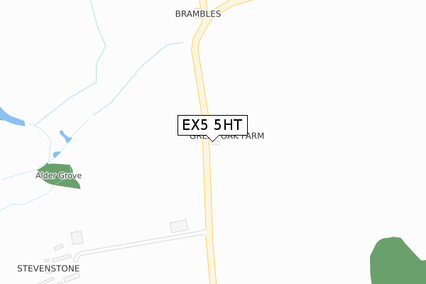 EX5 5HT map - large scale - OS Open Zoomstack (Ordnance Survey)