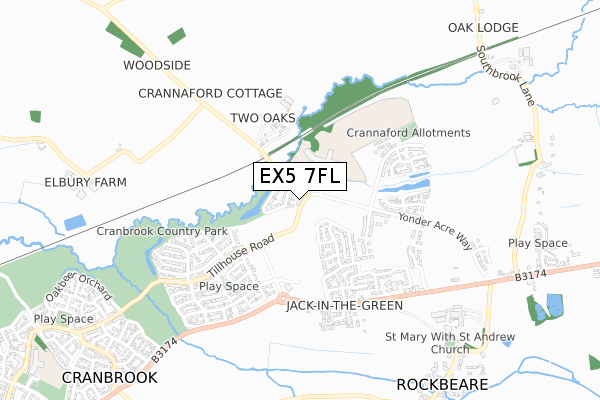 EX5 7FL map - small scale - OS Open Zoomstack (Ordnance Survey) EX5 7FL map - small scale - OS Open Zoomstack (Ordnance Survey)