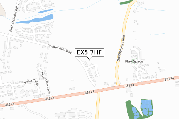 EX5 7HF map - large scale - OS Open Zoomstack (Ordnance Survey) EX5 7HF map - large scale - OS Open Zoomstack (Ordnance Survey)
