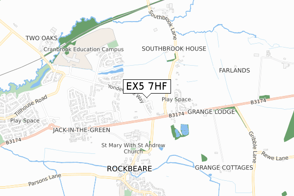 EX5 7HF map - small scale - OS Open Zoomstack (Ordnance Survey) EX5 7HF map - small scale - OS Open Zoomstack (Ordnance Survey)