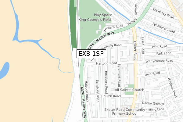 EX8 1SP map - large scale - OS Open Zoomstack (Ordnance Survey)