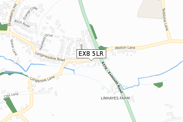 EX8 5LR map - large scale - OS Open Zoomstack (Ordnance Survey)