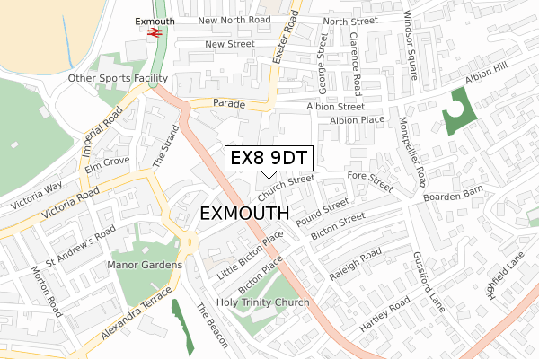 EX8 9DT map - large scale - OS Open Zoomstack (Ordnance Survey) EX8 9DT map - large scale - OS Open Zoomstack (Ordnance Survey)