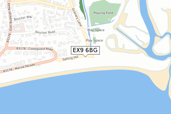 EX9 6BG map - large scale - OS Open Zoomstack (Ordnance Survey) EX9 6BG map - large scale - OS Open Zoomstack (Ordnance Survey)
