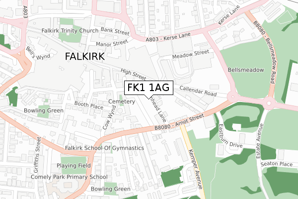 FK1 1AG map - large scale - OS Open Zoomstack (Ordnance Survey) FK1 1AG map - large scale - OS Open Zoomstack (Ordnance Survey)