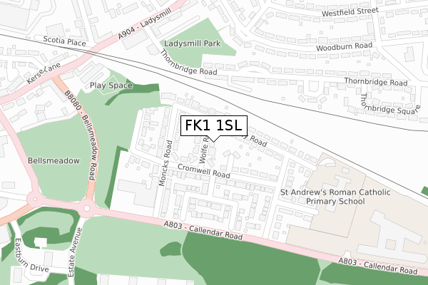 FK1 1SL map - large scale - OS Open Zoomstack (Ordnance Survey) FK1 1SL map - large scale - OS Open Zoomstack (Ordnance Survey)