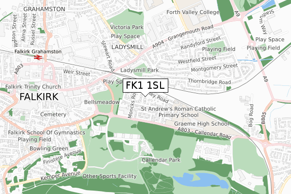 FK1 1SL map - small scale - OS Open Zoomstack (Ordnance Survey) FK1 1SL map - small scale - OS Open Zoomstack (Ordnance Survey)