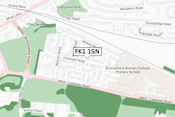 FK1 1SN map - large scale - OS Open Zoomstack (Ordnance Survey) FK1 1SN map - large scale - OS Open Zoomstack (Ordnance Survey)