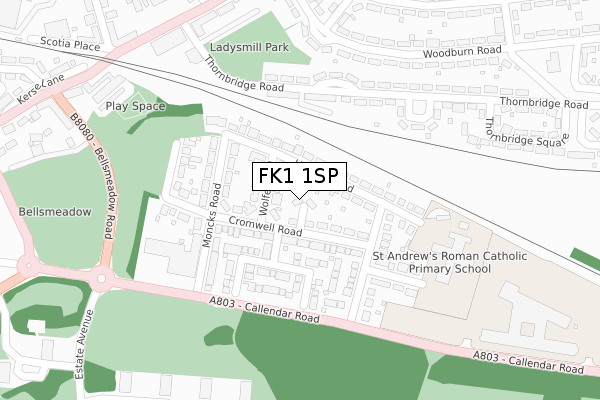 FK1 1SP map - large scale - OS Open Zoomstack (Ordnance Survey) FK1 1SP map - large scale - OS Open Zoomstack (Ordnance Survey)