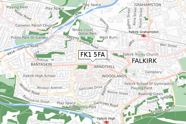 FK1 5FA map - small scale - OS Open Zoomstack (Ordnance Survey) FK1 5FA map - small scale - OS Open Zoomstack (Ordnance Survey)