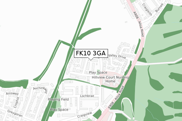 FK10 3GA map - large scale - OS Open Zoomstack (Ordnance Survey) FK10 3GA map - large scale - OS Open Zoomstack (Ordnance Survey)