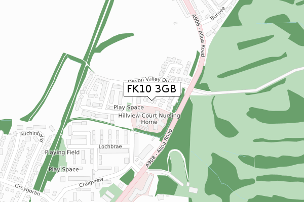 FK10 3GB map - large scale - OS Open Zoomstack (Ordnance Survey)