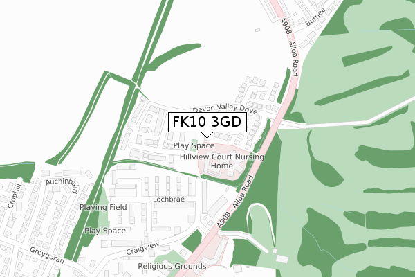FK10 3GD map - large scale - OS Open Zoomstack (Ordnance Survey) FK10 3GD map - large scale - OS Open Zoomstack (Ordnance Survey)