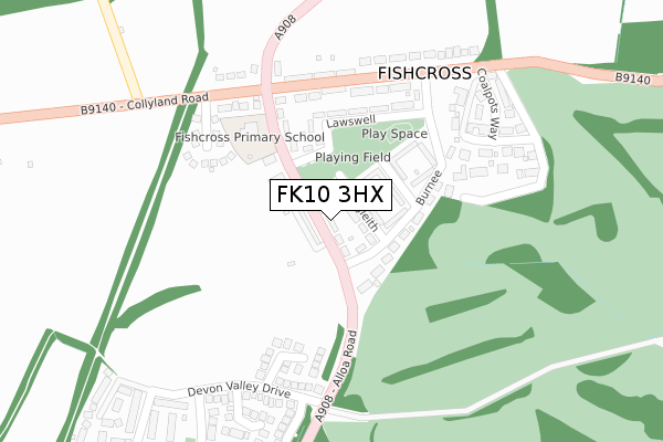 FK10 3HX map - large scale - OS Open Zoomstack (Ordnance Survey) FK10 3HX map - large scale - OS Open Zoomstack (Ordnance Survey)