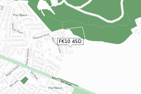 FK10 4SD map - large scale - OS Open Zoomstack (Ordnance Survey)