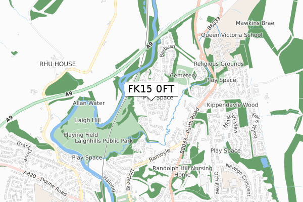 FK15 0FT map - small scale - OS Open Zoomstack (Ordnance Survey) FK15 0FT map - small scale - OS Open Zoomstack (Ordnance Survey)