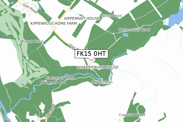 FK15 0HT map - small scale - OS Open Zoomstack (Ordnance Survey) FK15 0HT map - small scale - OS Open Zoomstack (Ordnance Survey)