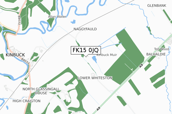 FK15 0JQ map - small scale - OS Open Zoomstack (Ordnance Survey) FK15 0JQ map - small scale - OS Open Zoomstack (Ordnance Survey)