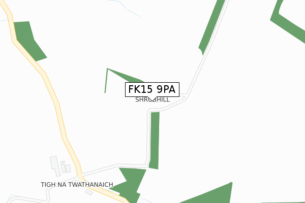 FK15 9PA map - large scale - OS Open Zoomstack (Ordnance Survey)