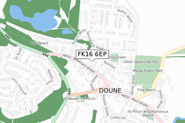 FK16 6EP map - large scale - OS Open Zoomstack (Ordnance Survey) FK16 6EP map - large scale - OS Open Zoomstack (Ordnance Survey)