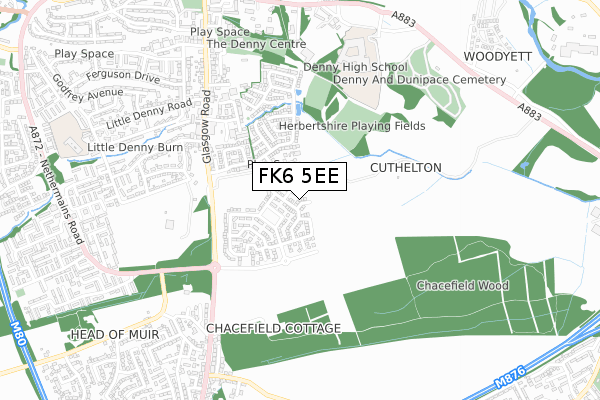 FK6 5EE map - small scale - OS Open Zoomstack (Ordnance Survey)