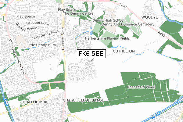 FK6 5EE map - small scale - OS Open Zoomstack (Ordnance Survey) FK6 5EE map - small scale - OS Open Zoomstack (Ordnance Survey)