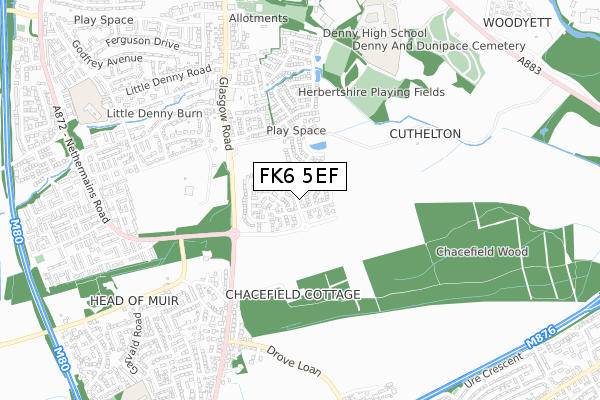 FK6 5EF map - small scale - OS Open Zoomstack (Ordnance Survey) FK6 5EF map - small scale - OS Open Zoomstack (Ordnance Survey)