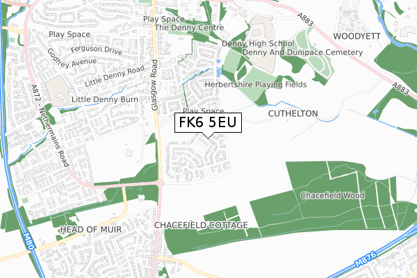 FK6 5EU map - small scale - OS Open Zoomstack (Ordnance Survey) FK6 5EU map - small scale - OS Open Zoomstack (Ordnance Survey)