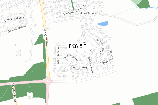 FK6 5FL map - large scale - OS Open Zoomstack (Ordnance Survey)