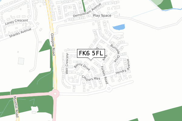 FK6 5FL map - large scale - OS Open Zoomstack (Ordnance Survey) FK6 5FL map - large scale - OS Open Zoomstack (Ordnance Survey)