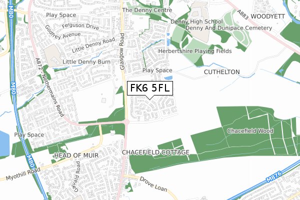 FK6 5FL map - small scale - OS Open Zoomstack (Ordnance Survey)