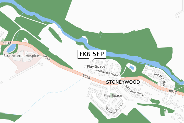FK6 5FP map - large scale - OS Open Zoomstack (Ordnance Survey)