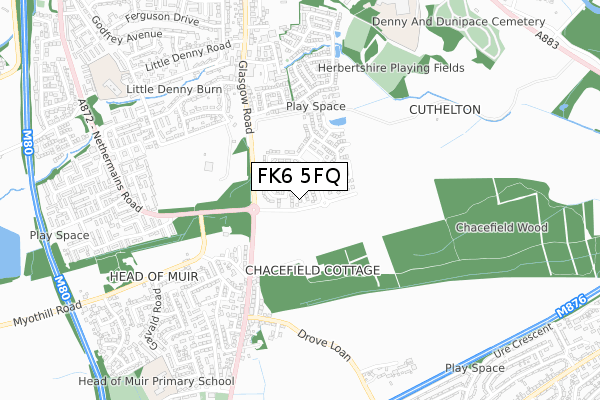 FK6 5FQ map - small scale - OS Open Zoomstack (Ordnance Survey) FK6 5FQ map - small scale - OS Open Zoomstack (Ordnance Survey)