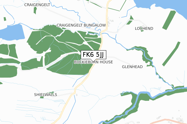 FK6 5JJ map - small scale - OS Open Zoomstack (Ordnance Survey)