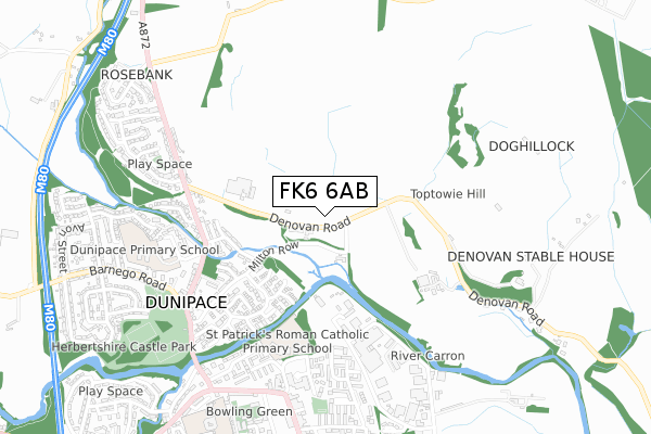 FK6 6AB map - small scale - OS Open Zoomstack (Ordnance Survey) FK6 6AB map - small scale - OS Open Zoomstack (Ordnance Survey)