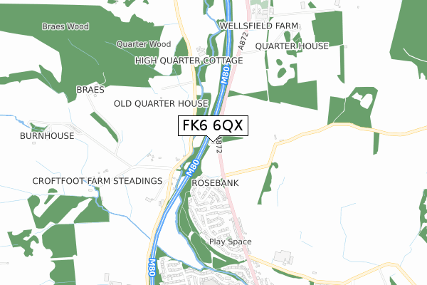 FK6 6QX map - small scale - OS Open Zoomstack (Ordnance Survey) FK6 6QX map - small scale - OS Open Zoomstack (Ordnance Survey)