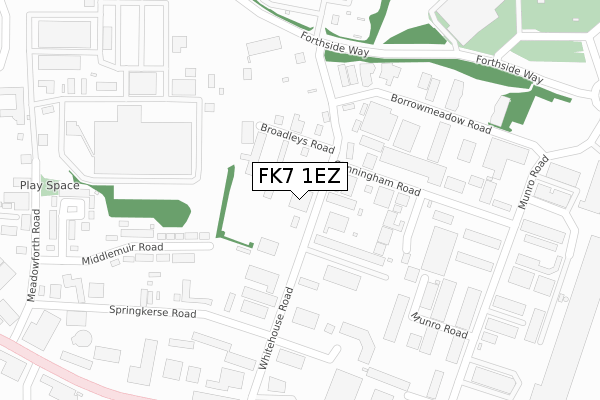 FK7 1EZ map - large scale - OS Open Zoomstack (Ordnance Survey)