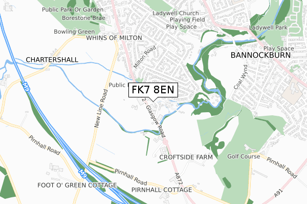 FK7 8EN map - small scale - OS Open Zoomstack (Ordnance Survey) FK7 8EN map - small scale - OS Open Zoomstack (Ordnance Survey)