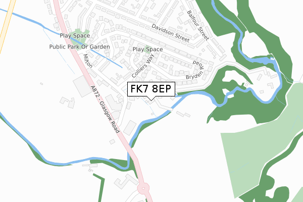 FK7 8EP map - large scale - OS Open Zoomstack (Ordnance Survey)