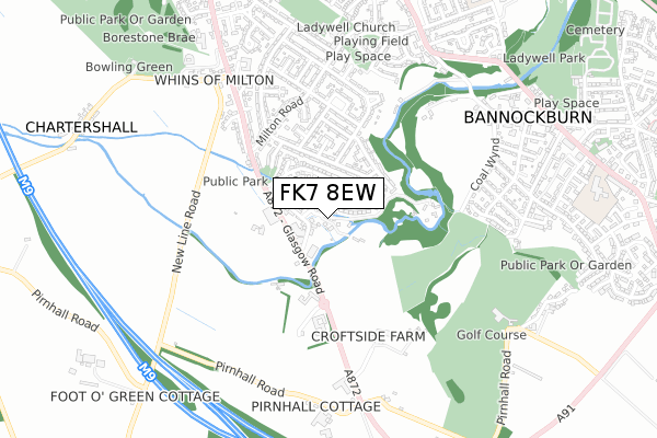 FK7 8EW map - small scale - OS Open Zoomstack (Ordnance Survey) FK7 8EW map - small scale - OS Open Zoomstack (Ordnance Survey)