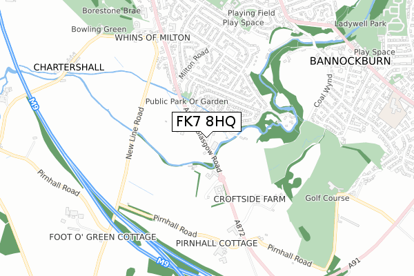 FK7 8HQ map - small scale - OS Open Zoomstack (Ordnance Survey) FK7 8HQ map - small scale - OS Open Zoomstack (Ordnance Survey)