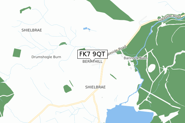 FK7 9QT map - small scale - OS Open Zoomstack (Ordnance Survey) FK7 9QT map - small scale - OS Open Zoomstack (Ordnance Survey)