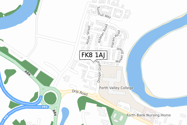 FK8 1AJ map - large scale - OS Open Zoomstack (Ordnance Survey) FK8 1AJ map - large scale - OS Open Zoomstack (Ordnance Survey)