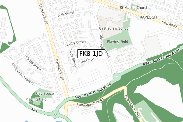 FK8 1JD map - large scale - OS Open Zoomstack (Ordnance Survey) FK8 1JD map - large scale - OS Open Zoomstack (Ordnance Survey)