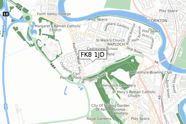FK8 1JD map - small scale - OS Open Zoomstack (Ordnance Survey) FK8 1JD map - small scale - OS Open Zoomstack (Ordnance Survey)